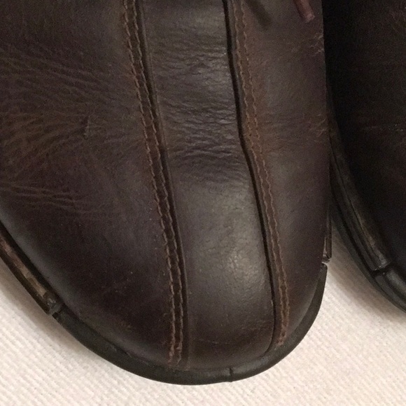 Men’s ECCO Brown Lace Ups sz 9-1/2 - Picture 6 of 12